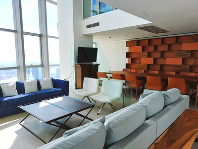 คอนโดให้เช่า : 🚩 ให้เช่าคอนโด เดอะ ริเวอร์ อาคาร 1 ชั้น 67 Duplex 3 ห้องนอน ขนาด 410 ตรม ใกล้ เสนาเฟส