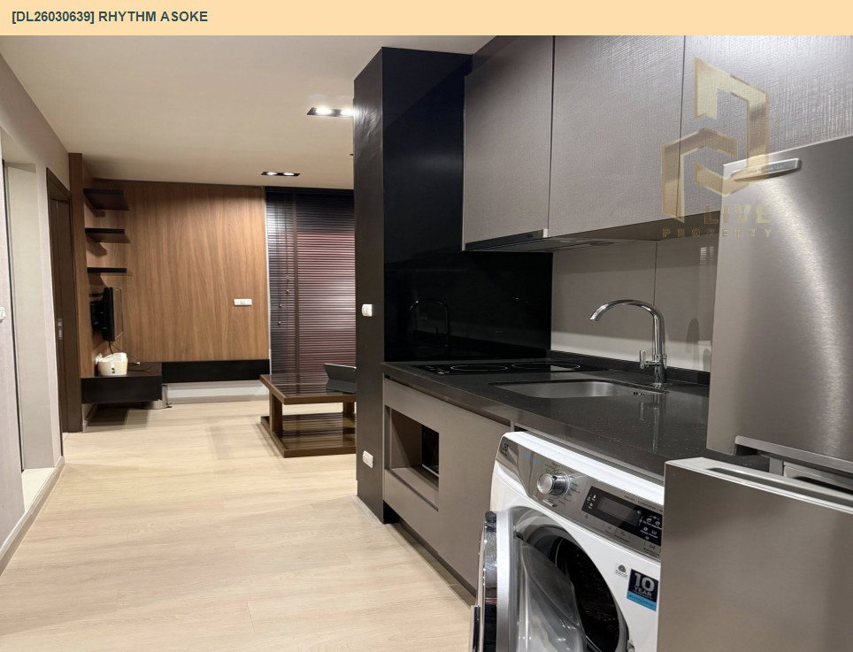 รูป DL26030639 ให้เช่าคอนโด ริทึ่ม อโศก (Rhythm Asoke) ใกล้ MRT พระราม 9 พร้อมเข้าอยู่ โทรด่วน 0656259498 LineID @257sxzzu - รูปที่ 6/8