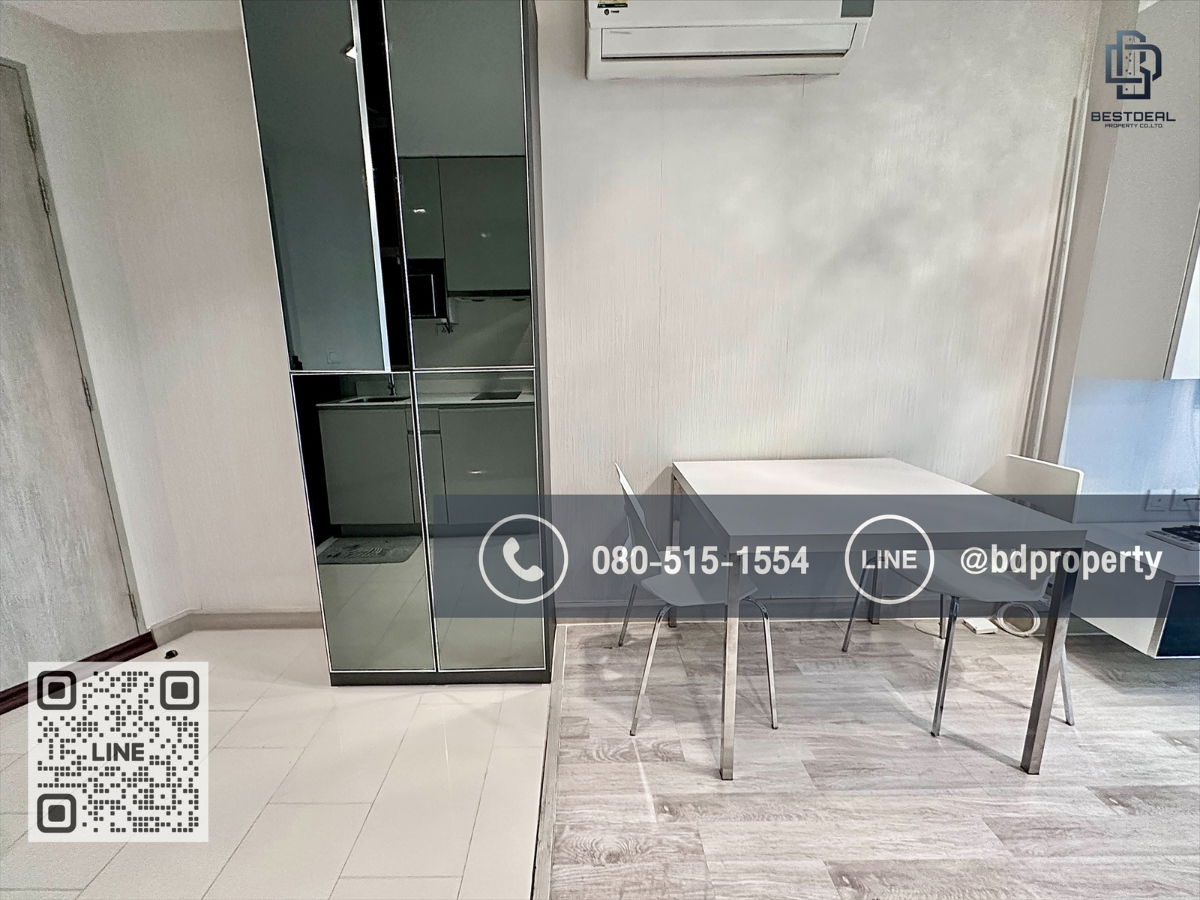 รูป Bestdeal ให้เช่าด่วน!!!ราคา 27,000เดือน ขนาด 2 ห้องนอน 55 sqm. เฟอร์นิเจอร์และเครื่องใช้ไฟฟ้าครบพร้อมเข้าอยู่ ใกล้MRT และ เซ็นทรัลพระราม 9 เพียง 80 ม. - รูปที่ 7/15