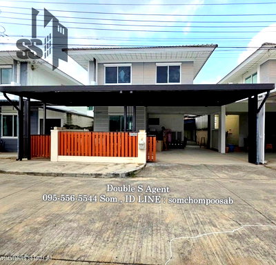 Twin houses for rent Ministry of Commerce Nontha Buri : T 042 #House for rent in The Villa Rattanathibet Village. Size 36 sq.wa, usable area 144 sq.m.