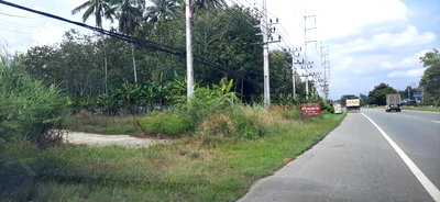 Land for sale Tha Sala Nakhon Sri Thammarat : Beautiful Land for Sale on Bangkok–Southern Highway, High Potential Location  Land area 8 Rai 2 Ngan 28.5 Sq.wah.