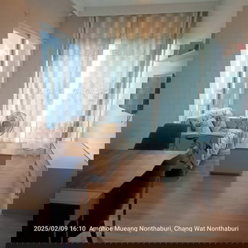 ให้เช่าคอนโดแอมเบอร์บายอีสเทิร์นสตาร์ ติด MRT ติวานนท์ ขนาด 35 ตรม. 1 นอน 1 น้ำ ชั้นสูง วิวโล่ง มีเครื่องซักผ้า