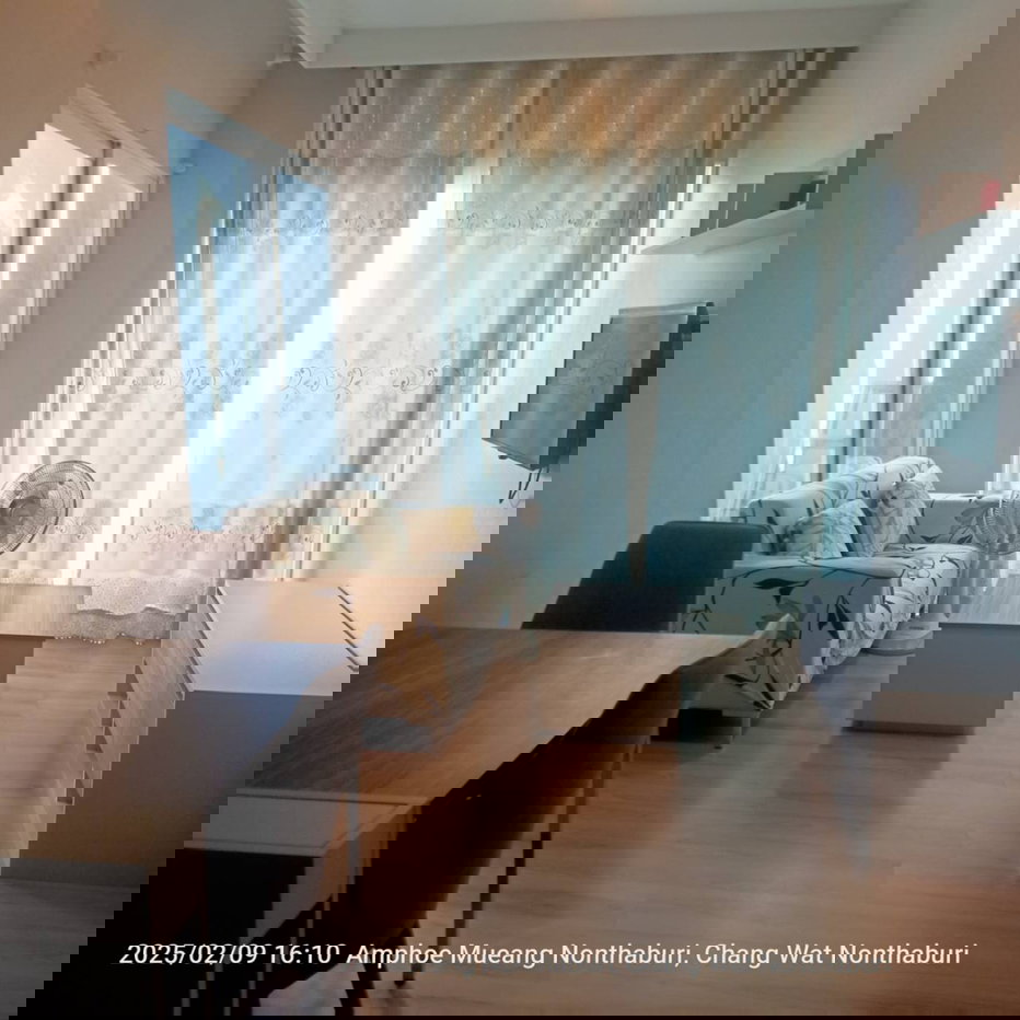 รูป ให้เช่าคอนโดแอมเบอร์บายอีสเทิร์นสตาร์ ติด MRT ติวานนท์ ขนาด 35 ตรม. 1 นอน 1 น้ำ ชั้นสูง วิวโล่ง มีเครื่องซักผ้า - รูปที่ 1/7