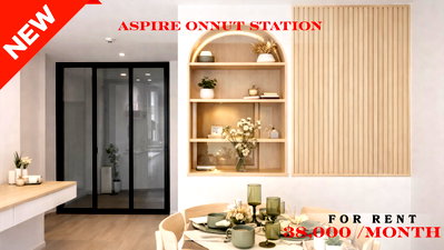 Condos for rent : 🍀🍀🍀 Exclusive Unit for Rent 🔥 📌 Aspire Onnut Station 🌸 (Line: @rent2022) Beautiful room, ready to move in ✨ Property Code: A10535