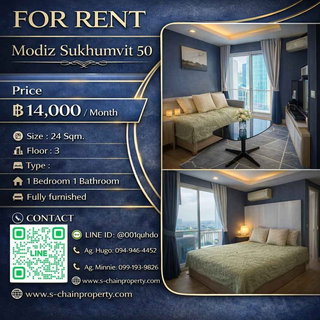 รูปภาพ 🪐 For Rent 💒 Modiz Sukhumvit 50 💒 JA-1264
