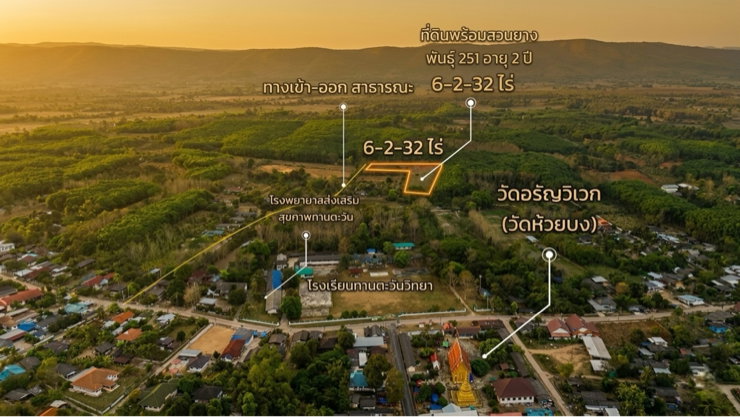 รูป ขายที่ดินสวนยางพารา อำเภอพาน จังหวัดเชียงราย พร้อมทำประโยชน์ต่อได้ทันที - รูปที่ 1/15