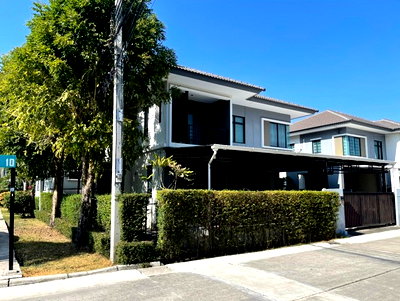 เช่าบ้านเดี่ยว บิ๊กซี บางพลี : MHR71 หรูหราพร้อมอยู่! เช่าบ้านเดี่ยวบุราสิริ ปัญญาอินทรา 3 นอน 3 น้ำ เฟอร์ครบ-แอร์ทั้งหลัง ทิศใต้รับลม บรรยากาศยุโรป