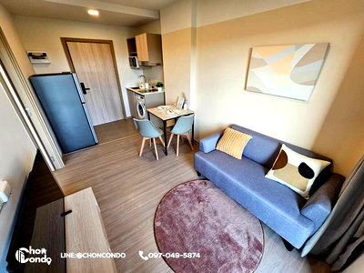 เช่าคอนโด ตลาดหนองมน : DCondo Sense ชั้น4 ตึกB  ------------ ตกแต่งสวย ------------Tel 097-049-5874 (Line: @choncondo มี@ด้วย)