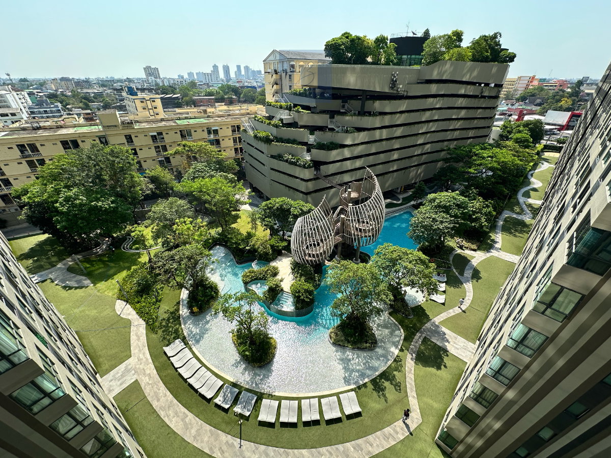 picture For rent 1 bedroom closed kitchen, pool view. There is a shuttle to BTS Udomsuk. - 18/18