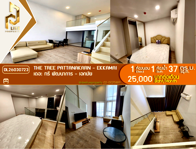 Condos for rent : DL26030723 Condo for rent, The Tree Pattanakarn - Ekkamai near สายสีส้ม, ready to move in, call urgently 0653619502 LineID @897iyzll