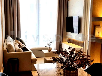 Condos for rent : ▚ LH155ツ For Rent: KHUN by YOO 1BR 50sqm. 65K💎✨ Ultimate Class, Luxury Marble Dining, Unblocked View, Heart of Thong Lo!