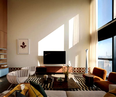 คอนโดให้เช่า : ND0356  For rent The Lofts Silom ห้องใหม่ เพิ่งตกแต่งเสร็จโดย Designer