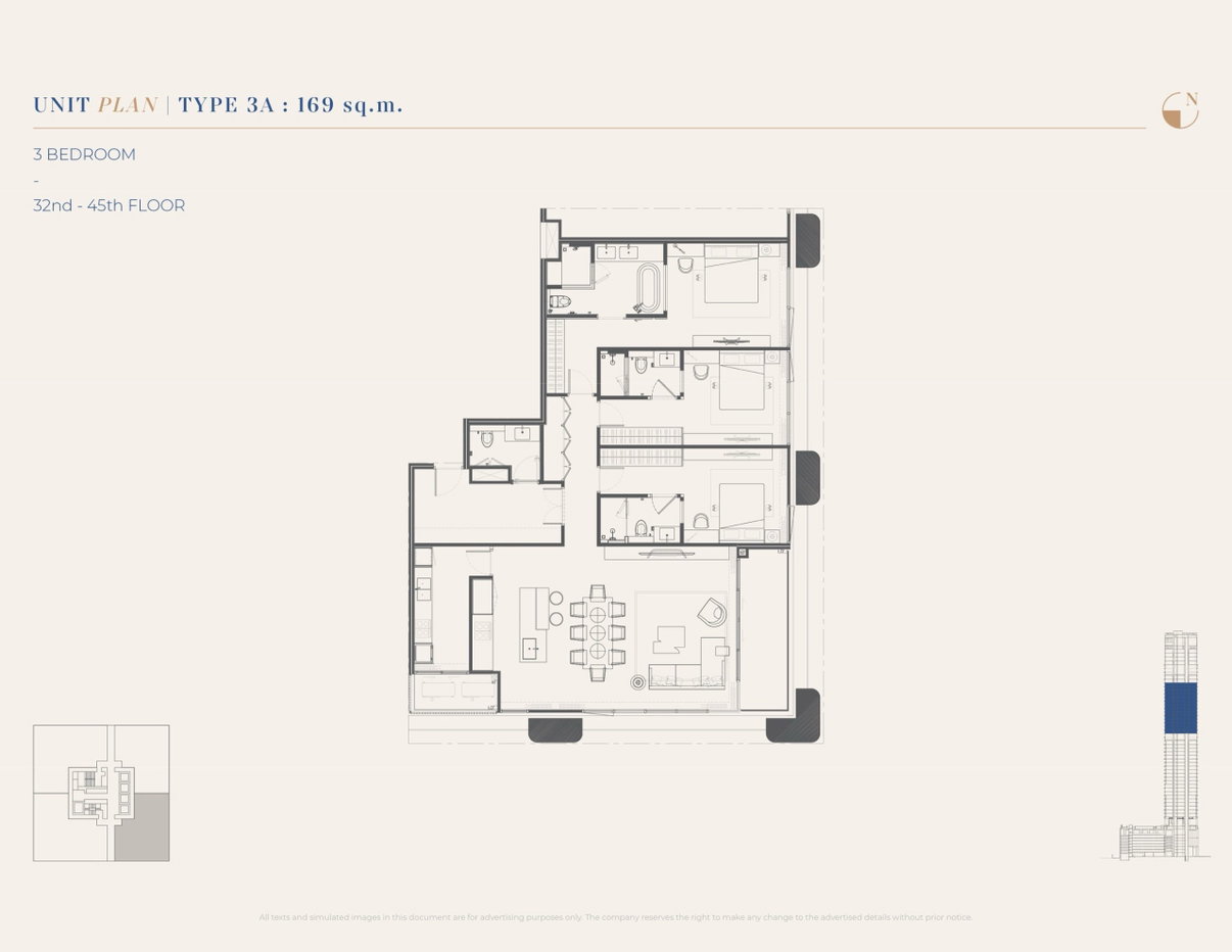 รูป KingsQuare Residence 3 bedrooms, for sale - รูปที่ 24/35