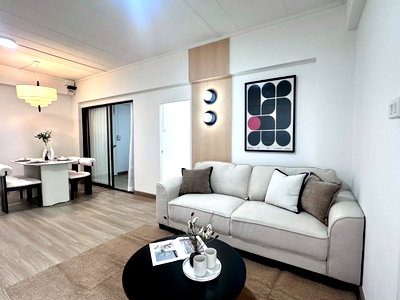 ขายคอนโด : ขายคอนโดบ้านสวนบางเขน รีโนเวทใหม่ 2 ห้องนอน 2 ห้องน้ำ ห้องมุม ใกล้ BTS สายหยุด เฟอร์ครบ พร้อมอยู่ (เจ้าของขายเอง)