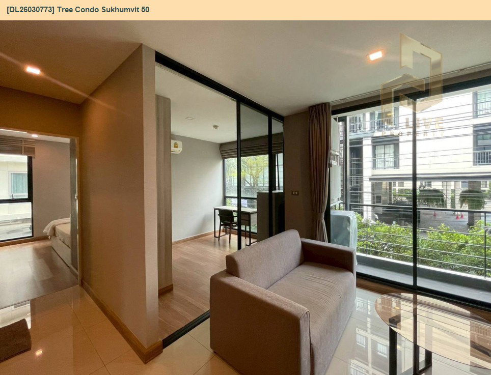 รูป DL26030773 ให้เช่าคอนโด ทรี คอนโด สุขุมวิท 50 (Tree Condo Sukhumvit 50) ใกล้ BTS อ่อนนุช พร้อมเข้าอยู่ โทรด่วน 0653619502 LineID @897iyzll - รูปที่ 2/8