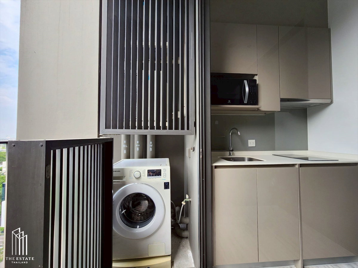 รูป For RENT Whizdom Essence ชั้นสูง ทิศเหนือ วิวสวยพื้นที่สีเขียว 34.48 sq.m. 1 bedroom @20,000 Baht - รูปที่ 9/14