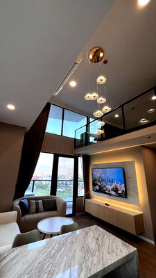 Condos for rent Chaturathit Road : 🚩 For Rent Condo SIAMESE RAMA 9 Building  B , Floor 8,Duplex 2 bed room, Room size 63 sqm