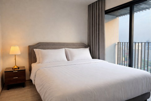 For rent XT Ekkamai, very nice room, good price, beautifully decorated, high floor, city view. DS2518 | Line @dstay