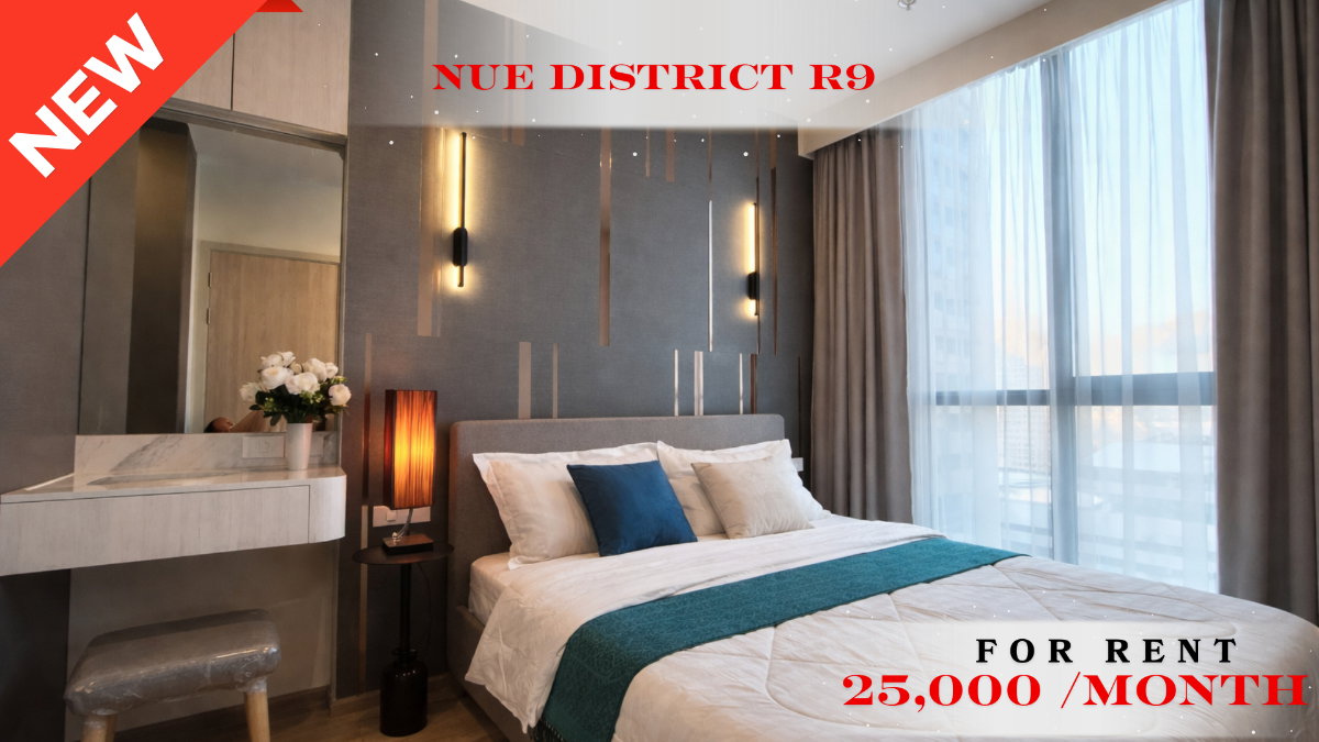 รูป 🍀🍀 Corner  Rare Unit❤️‍🔥 ให้เช่า📌 นิว ดิสทริค อาร์ 9 (Line: @rent2022) MRT พระราม9 ห้องสวย พร้อมเข้าอยู่ ราคาดี!!🔖10892 - รูปที่ 1/12