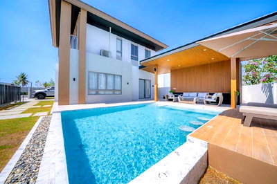 บ้านเดี่ยว ชลบุรี : KT0307📲LineID @556ryccg🏖️Pool Villa💎Horizon by Patta 4ห้องนอน 102ตรว บ้าน280ตรม พร้อมเฟอร์นิเจอร์🏊สระว่ายน้ำ