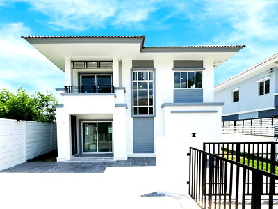 บ้านเดี่ยว เมืองปทุมธานี ปทุมธานี : ขายราคาพิเศษ บ้านเดี่ยว 2 ชั้น ม.พฤกษาวิลเลจ 30 เดอะซีซัน ขนาด55.8ตรว. 4นอน 2น้ำ บ้านหลังใหญ่ แปลงริม ทำเลดีเยี่ยม พร้อมเฟอร์ [แจ้งวัฒนะ-ราชพฤกษ์]