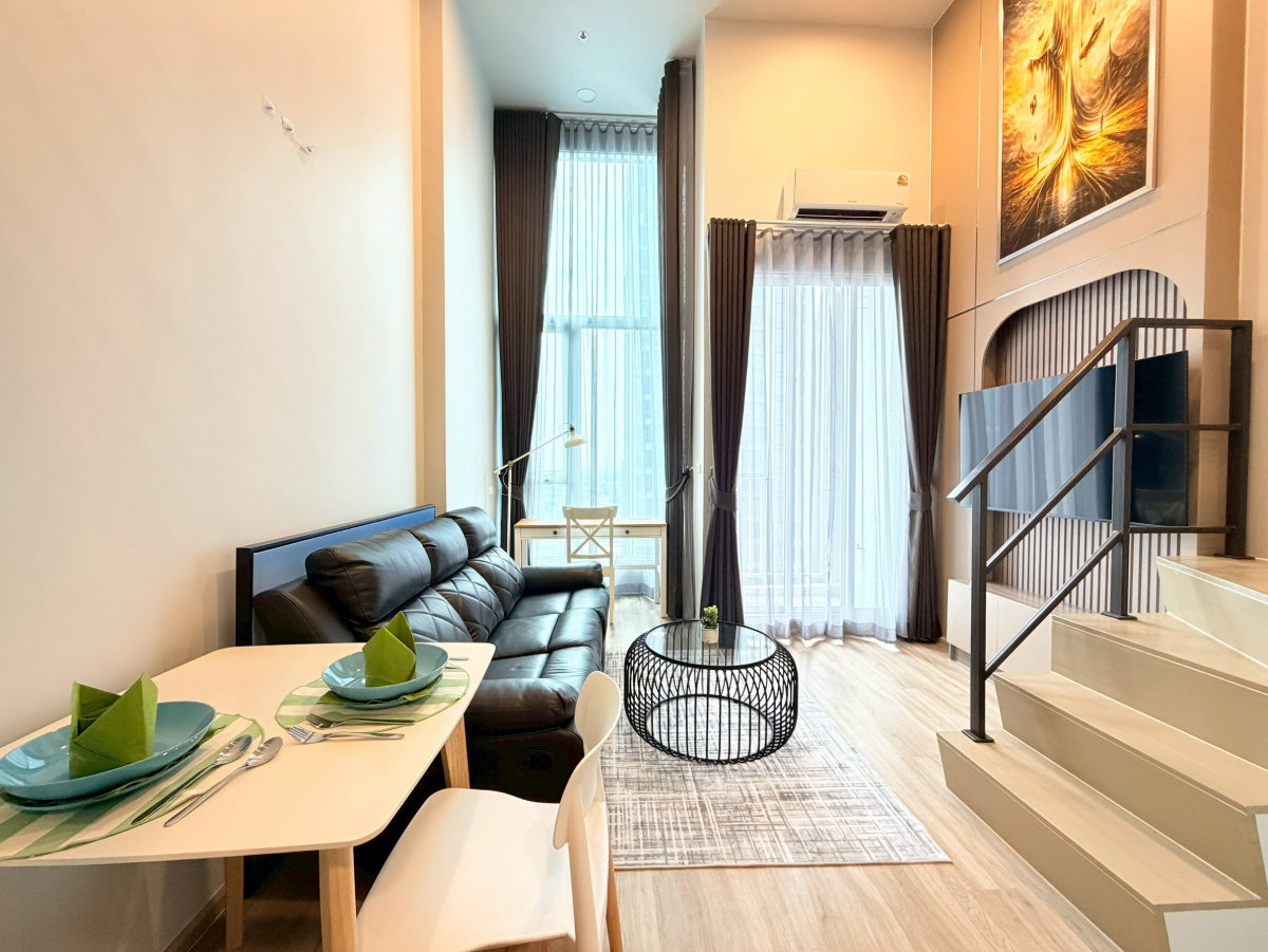 รูป ให้เช่า คอนโดทำเลใจกลางเมืองใกล้ BTS ทองหล่อ | Culture Thonglor | 1 ห้องนอน Duplex ตกแต่งครบพร้อมอยู่ ใกล้ศูนย์การค้ามากมาย - รูปที่ 2/14