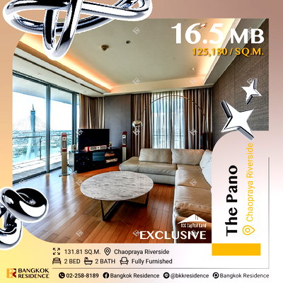 ขายคอนโด : 🌊 Iconic Riverfront Living at The Pano - Panoramic Chao Phraya Views near Bts Chong Nonsi
