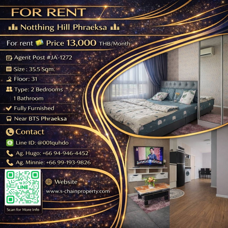รูป 👑 For rent 🌉 Notting Hill Sukhumvit - Praksa (นอตติ้งฮิลล์ สุขุมวิท - แพรกษา) 🌉JA-1272 - รูปที่ 1/10