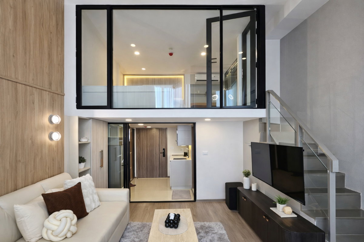 รูป 🍀🍀 Beautiful Room🌸 ให้เช่า📌 ไนท์บริดจ์ สเปซ สุขุมวิท-พระราม(Line: @rent2022) BTS พระโขนง พร้อมเข้าอยู่ 🔖A10880 - รูปที่ 8/15