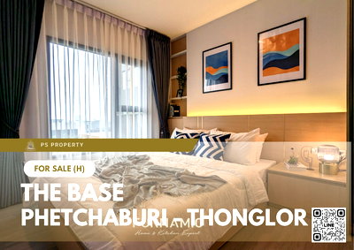 คอนโด BTS ทองหล่อ : ขายด่วน ✨ THE BASE Phetchaburi - Thonglor ✨ เฟอร์นิเจอร์ และ เครื่องใช้ไฟฟ้าครบ ใกล้ BTS ทองหล่อ