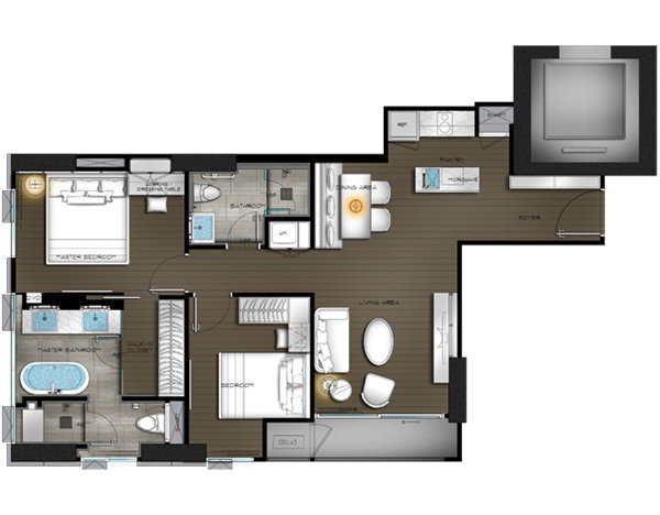 รูป 📌📌 Urgent Rent!!! THE DIPLOMAT SATHORN 1-Bedroom Unit 🔰 Size: 52 sq.m. 🔰 Great Price📌📌 - รูปที่ 6/15