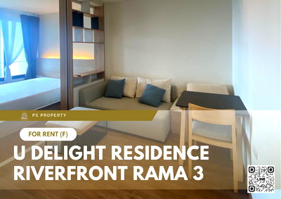 Condos for rent : For Rent ✨ U Delight Residence Riverfront Rama 3 ✨ Fully furnished with appliances, river view, near BRT.