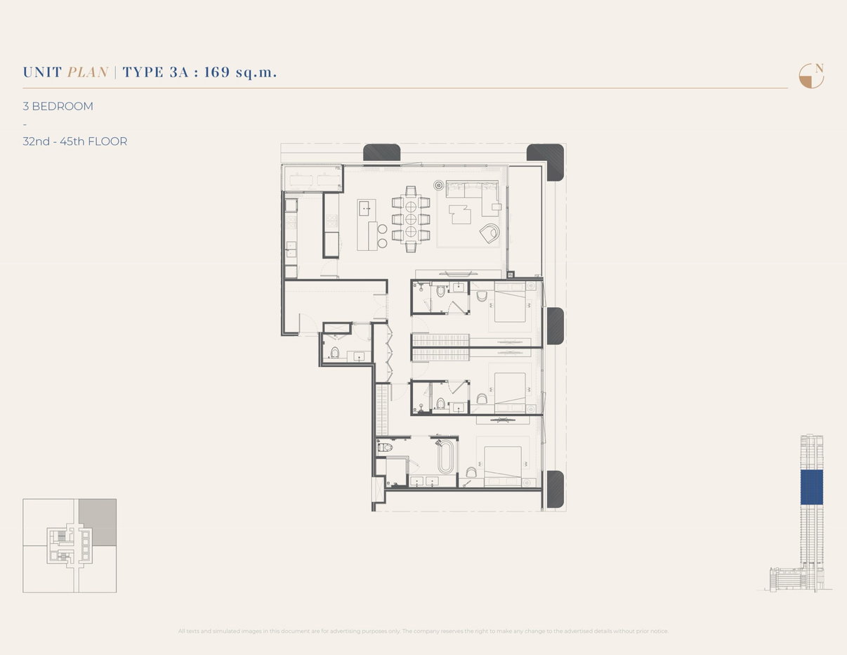 รูป KingsQuare Residence 3 bedrooms, for sale - รูปที่ 13/35