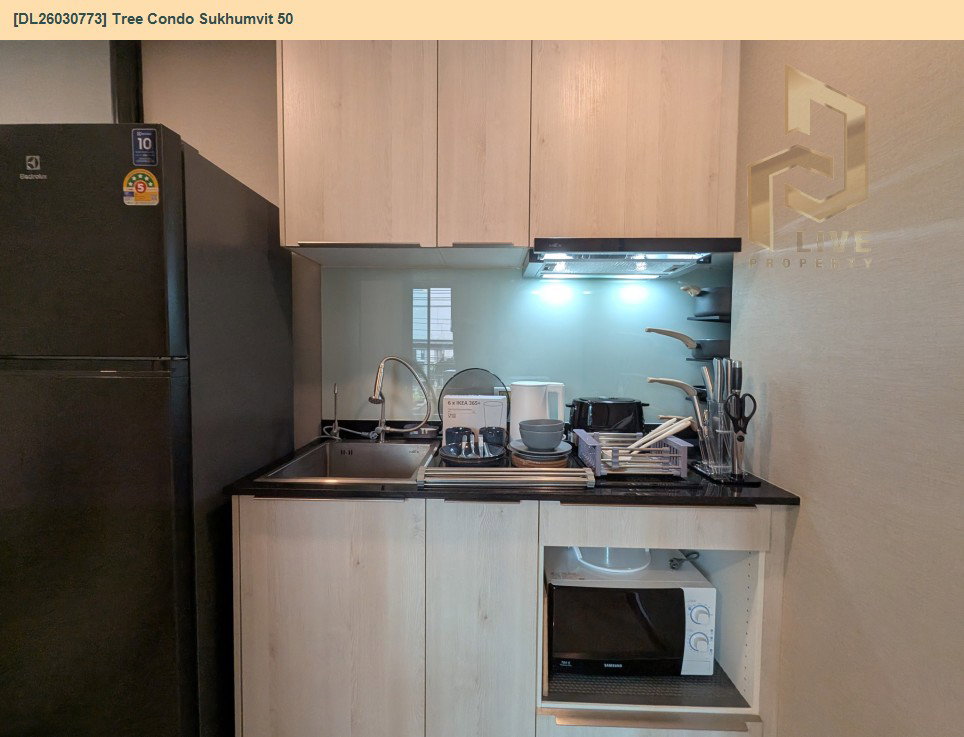 รูป DL26030773 ให้เช่าคอนโด ทรี คอนโด สุขุมวิท 50 (Tree Condo Sukhumvit 50) ใกล้ BTS อ่อนนุช พร้อมเข้าอยู่ โทรด่วน 0653619502 LineID @897iyzll - รูปที่ 6/8