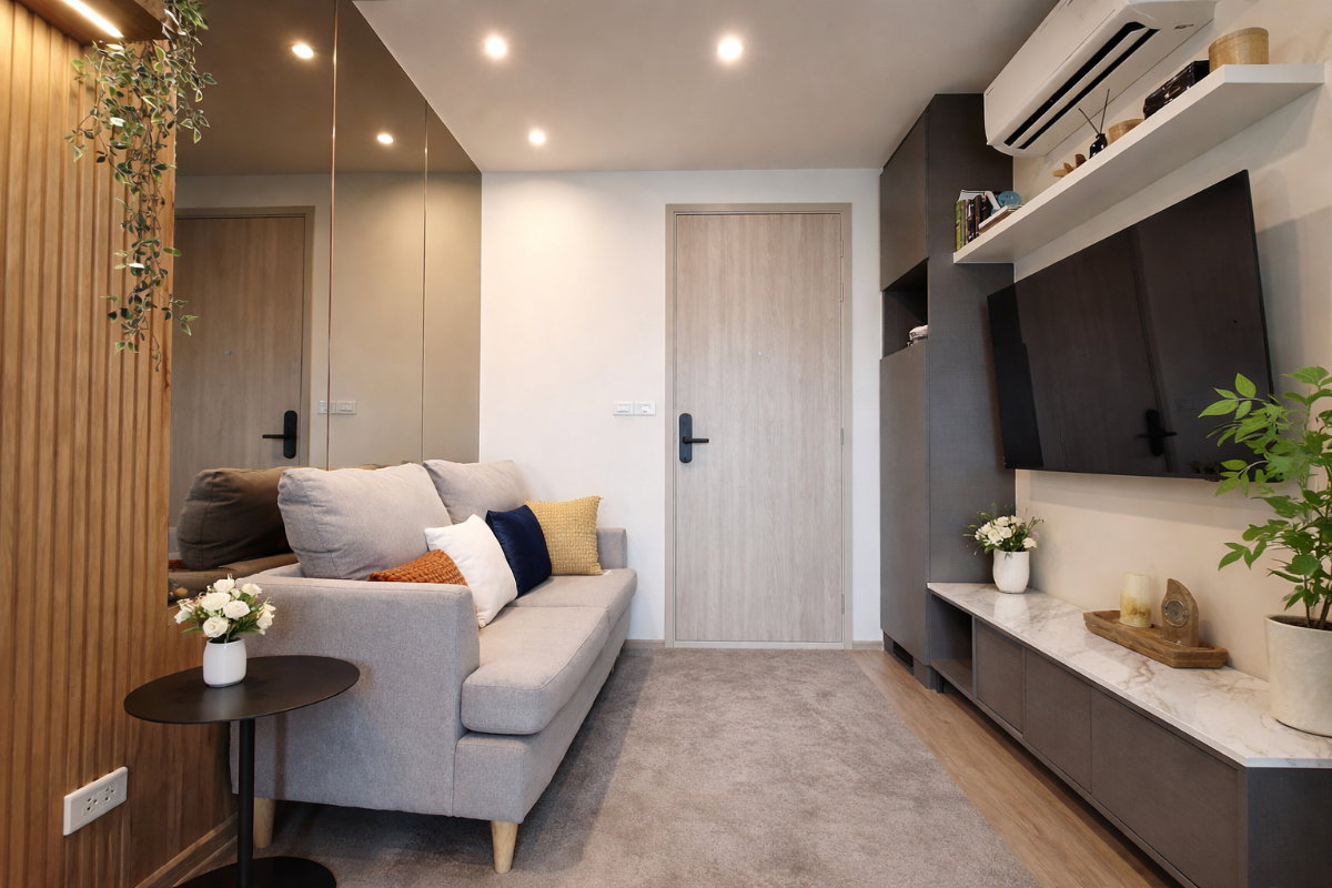 รูป 🍀🍀 Corner  Rare Unit❤️‍🔥 ให้เช่า📌 นิว ดิสทริค อาร์ 9 (Line: @rent2022) MRT พระราม9 ห้องสวย พร้อมเข้าอยู่ ราคาดี!!🔖10892 - รูปที่ 4/12