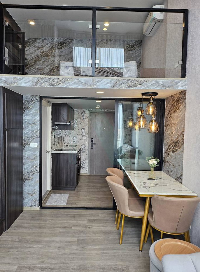 รูป 🚩 ให้เช่าคอนโด ดิ ออริจิ้น ปลั๊ก แอนด์ เพลย์ รามอินทรา อาคาร A ชั้น 9 Duplex ขนาด 39.00 ตรม ใกล้ ใกล้ รถไฟฟ้า สถานีรามอินทรา กม.9 - รูปที่ 7/8