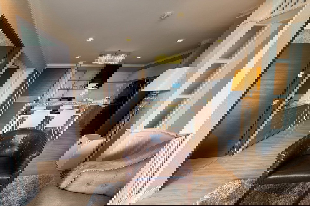 รูป ขาย- เช่า ! Rhythm Sathorn, ทำเลสาทรใกล้ BTS ! 2 นอน, 2 น้ำ, วิวแม่น้ำ, ชั้นสูง26+, ห้องทิศเหนือ!! Code C20260300025 แต่งครบ, ราคาพิเศษ!! - รูปที่ 3/18