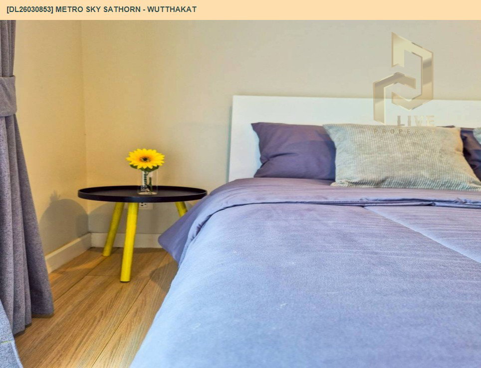 รูป DL26030853 ให้เช่าคอนโด เมโทร สกาย สาทร - วุฒากาศ (Metro Sky Sathorn - Wutthakat) ใกล้ BTS วุฒากาศ พร้อมเข้าอยู่ โทรด่วน 0842740999 LineID @523dslwi - รูปที่ 9/11