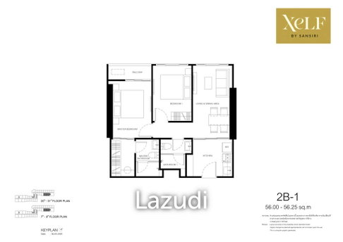 2 Bed 2 Bath 55 SQ.M. Xelf By Sansiri