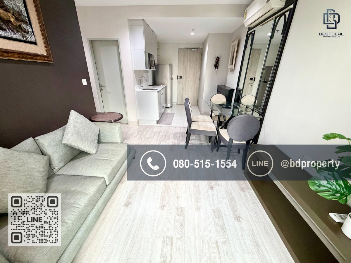 รูป Bestdeal ให้เช่าด่วน!!!ราคา 26,000/เดือน 2 ห้องนอน 55 sqm. เฟอร์นิเจอร์และเครื่องใช้ไฟฟ้าครบพร้อมเข้าอยู่ ใกล้MRT และ เซ็นทรัลพระราม 9 เพียง 80 ม. - รูปที่ 5/19