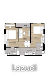 2 Bed 2 Bath 51.50 SQ.M Dcondo Cove