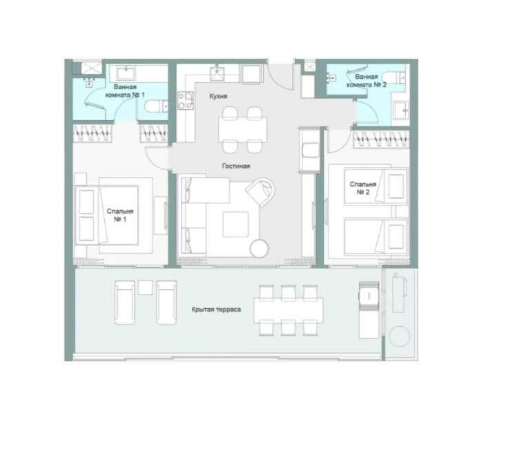 รูป คอนโด 2-ห้องนอน ที่ ลากูนา บีชไซด์ ใกล้ หาดบางเทา (ID 2093652) - รูปที่ 4/5