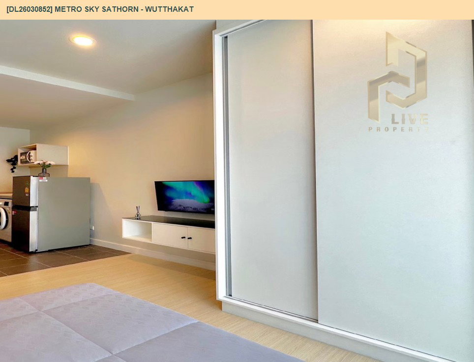 รูป DL26030852 ให้เช่าคอนโด เมโทร สกาย สาทร - วุฒากาศ (Metro Sky Sathorn - Wutthakat) ใกล้ BTS วุฒากาศ พร้อมเข้าอยู่ โทรด่วน 0656259498 LineID @257sxzzu - รูปที่ 4/10