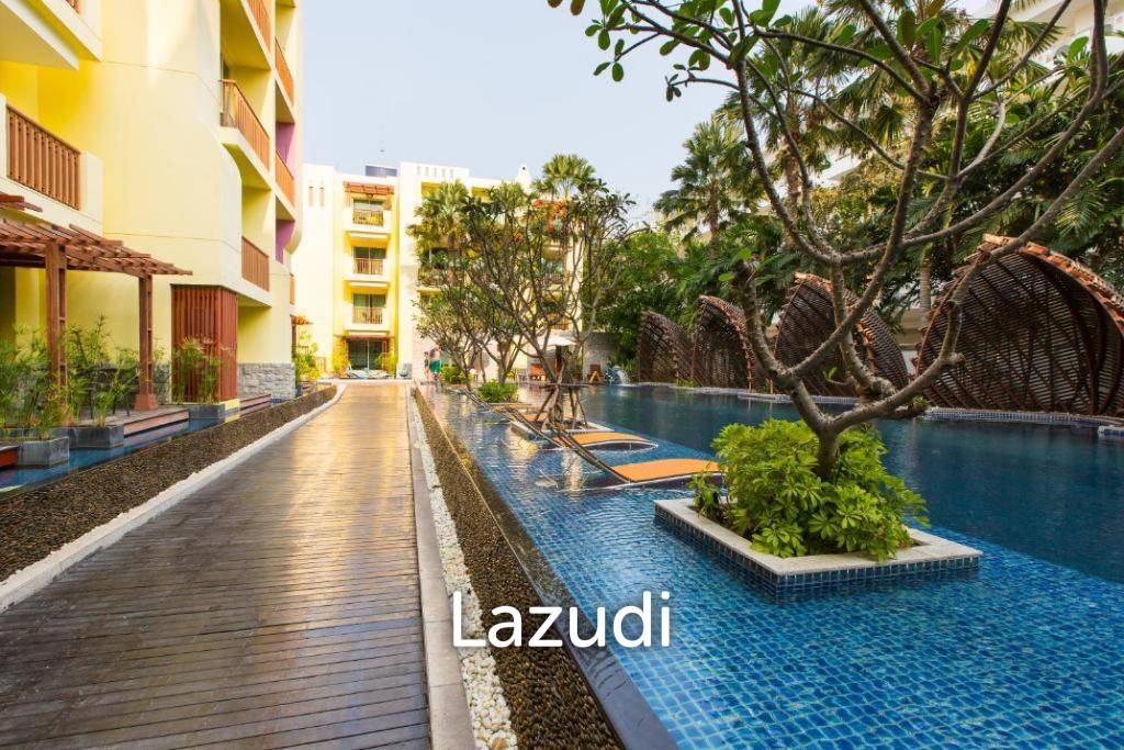 รูป คอนโดชั้นล่าง 52 ตร.ม. ใจกลางหัวหิน พร้อมเฟอร์ครบและสระว่ายน้ำขนาดใหญ่ - รูปที่ 4/22