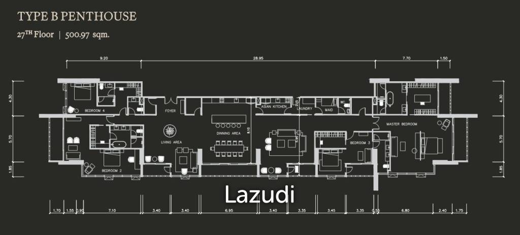 รูป 500.9 ตร.ม. 4 ห้องนอน 4 ห้องน้ำ คอนโดสำหรับ ขายใน คลองต้นไทร - รูปที่ 1/1