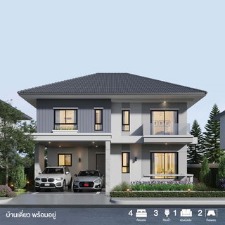 บ้านโครงการบารมี บ้านเดี่ยว ทำเลดี ติดถนนใหญ่เดินทางสะดวก 