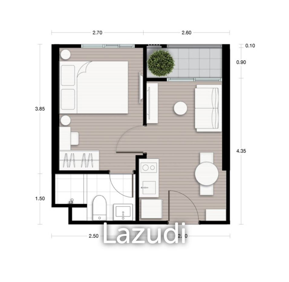 รูป 26.0 ตร.ม. 1 ห้องนอน 1 ห้องน้ำ คอนโดสำหรับ ขายใน ห้วยขวาง - รูปที่ 6/6