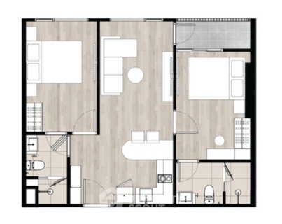 2-BR Condo at SO Origin Sukhumvit 105 near BTS Bearing (ID 2541625)