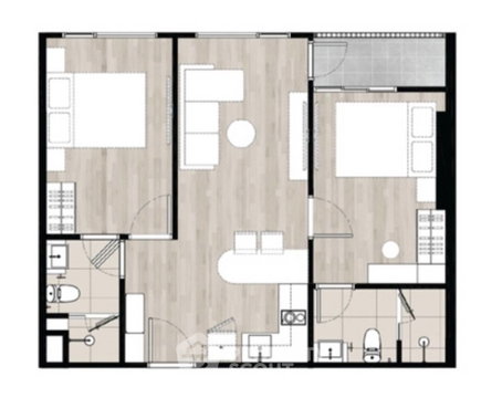 คอนโด 2-ห้องนอน ที่ โซ ออริจิ้น สุขุมวิท 105 ใกล้ BTS แบริ่ง (ID 2541625)