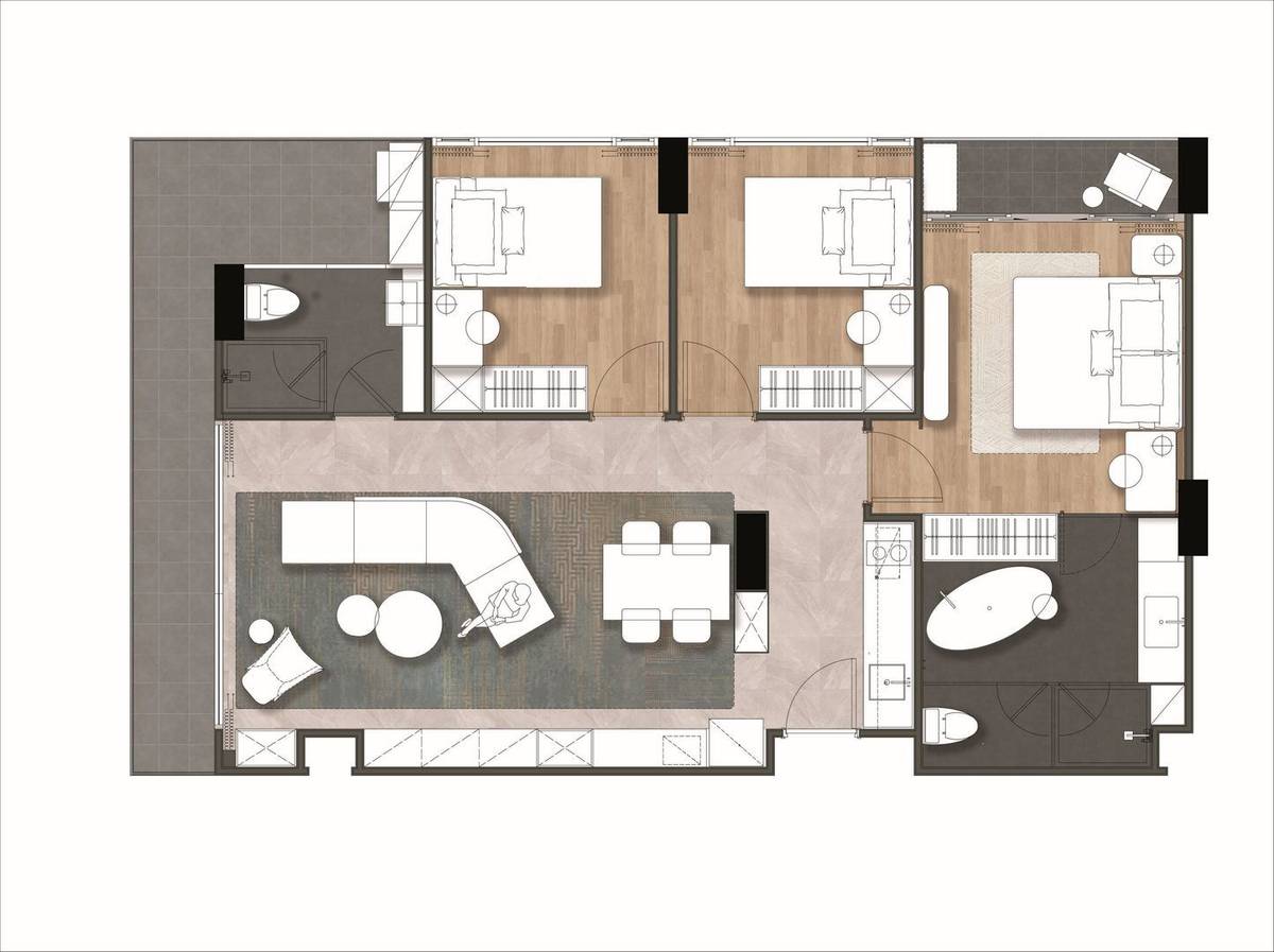 3-BR Condo at Wyndham Fantasea Condo Chalong close to Palai (ID 1544092) - image 2